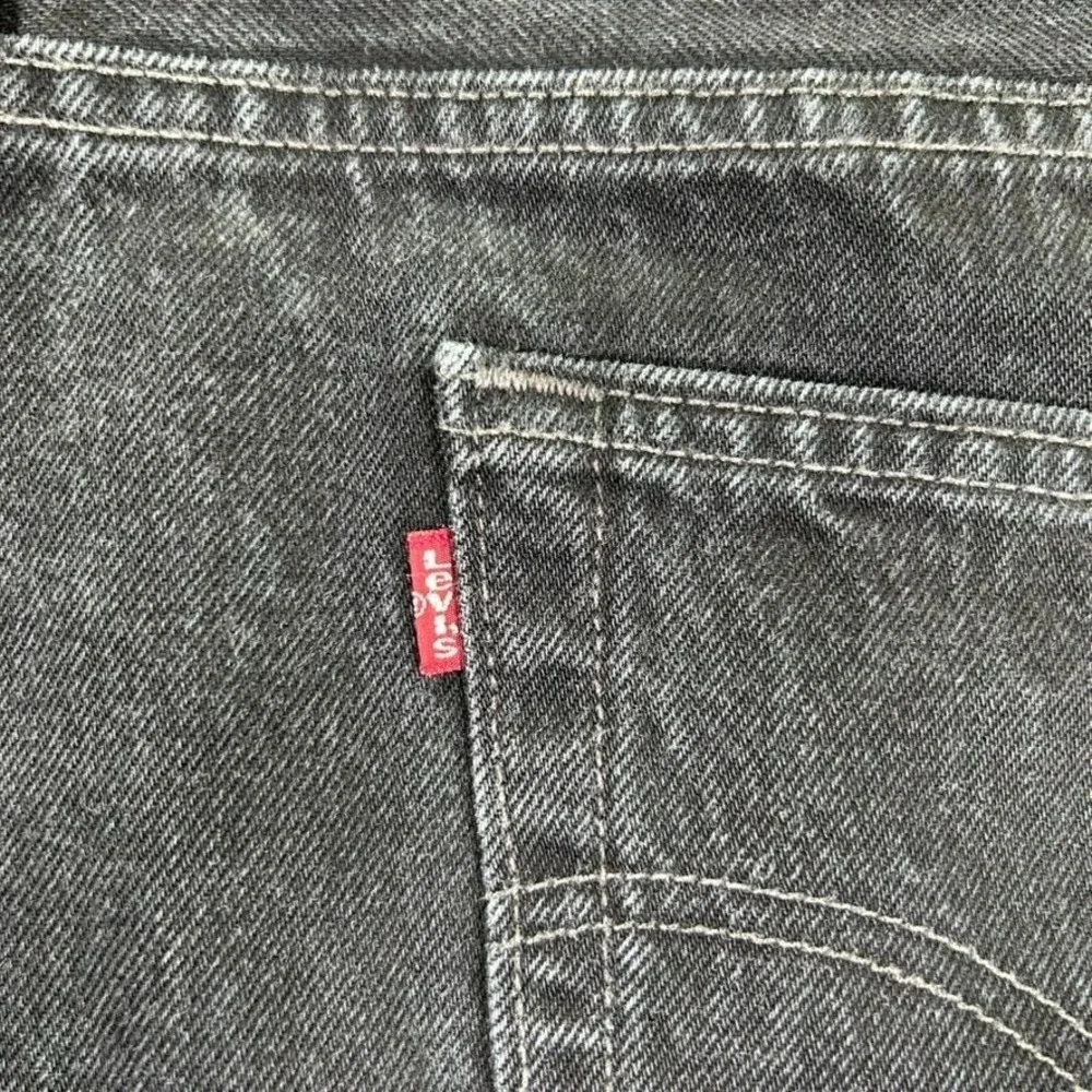 Vintage Levis 501XX Button Fly Black Denim Jeans Men 42x32 Straight Leg USA Made